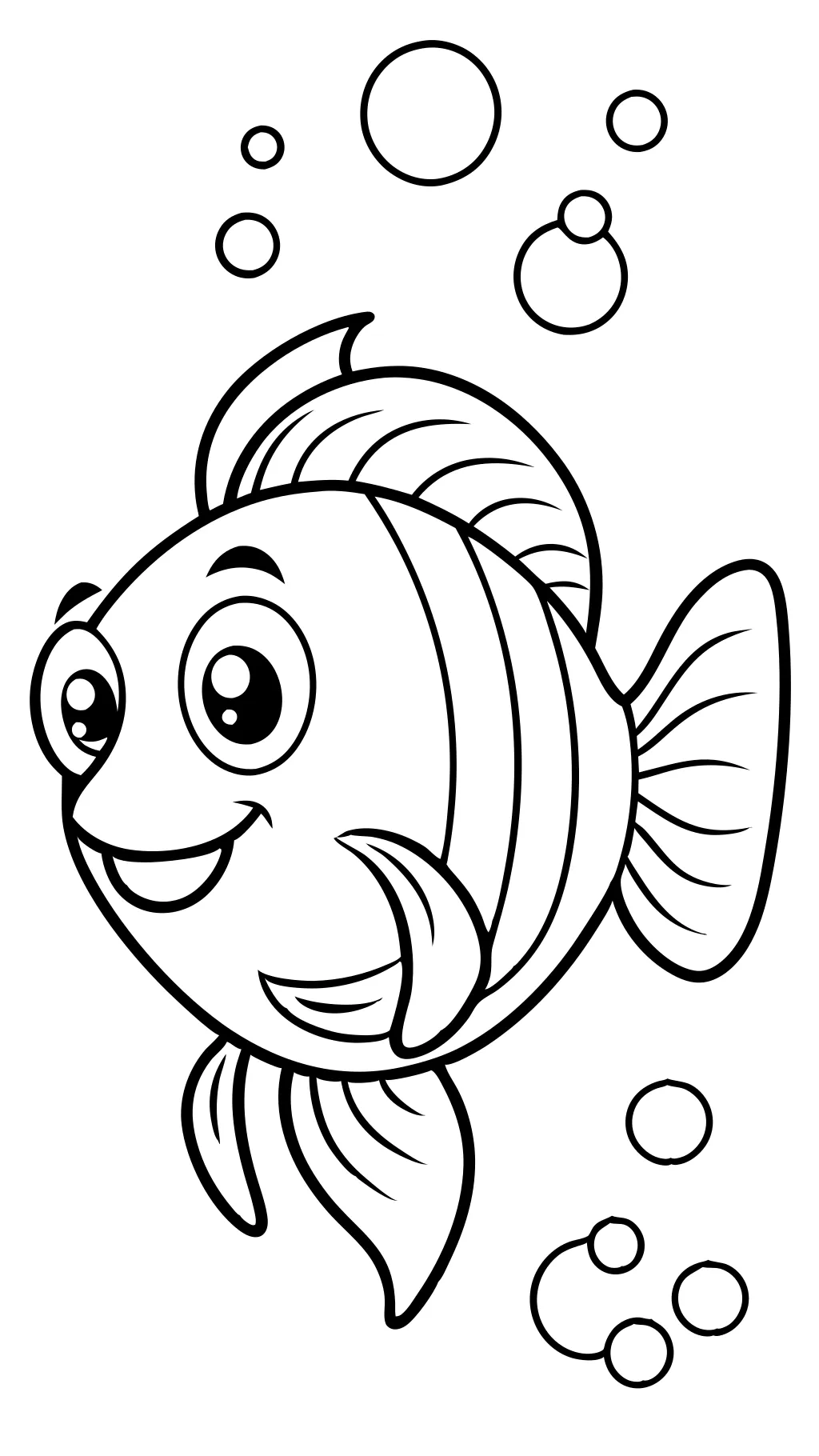 coloriage de poisson préscolaire